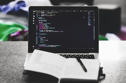 image of a computer showing code