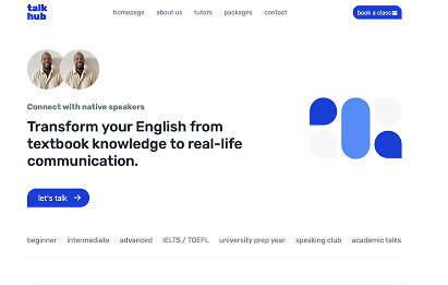 talkhub responsive landing page design image